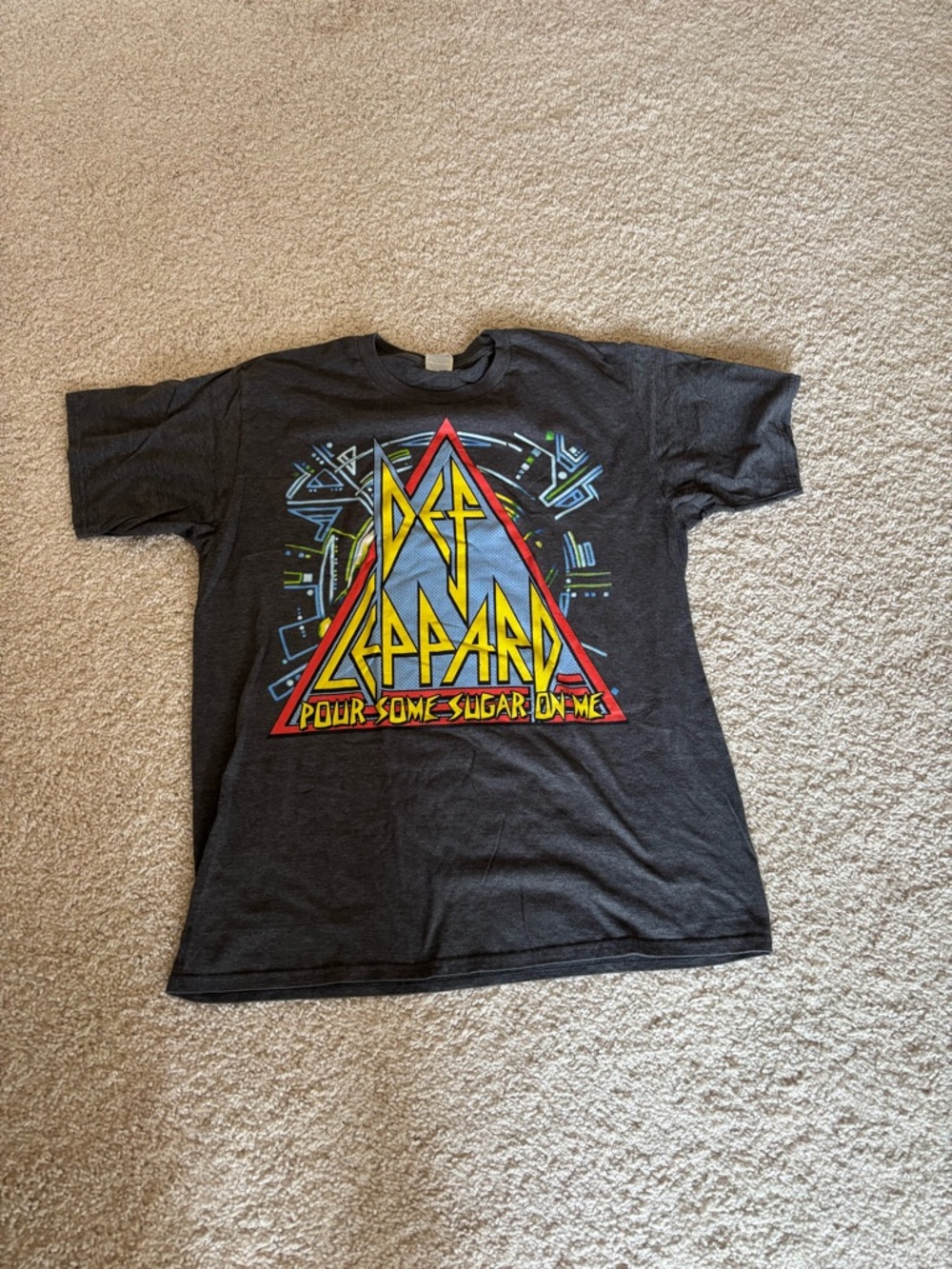 EUC Gray Graphic Tour T-Shirt - Pour Some Sugar On Me L